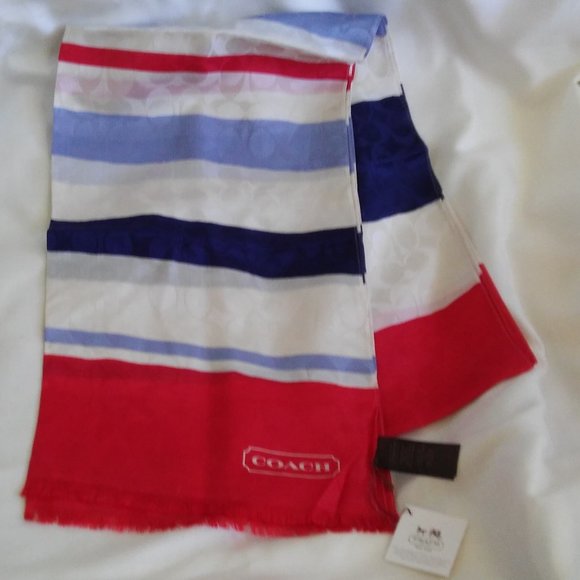 Coach Legacy Weekend Signature Stripe Scarf